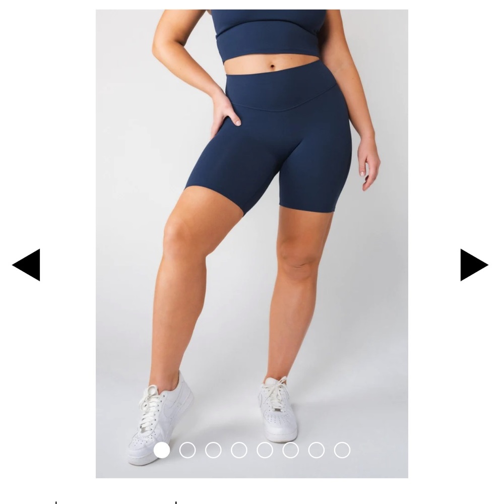 Vitality Cloud II Biker Short and Bra Set, Blue, XS